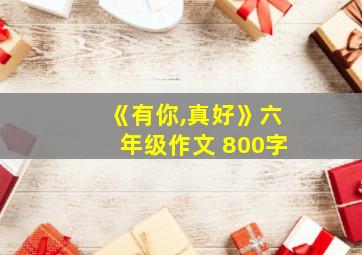 《有你,真好》六年级作文 800字